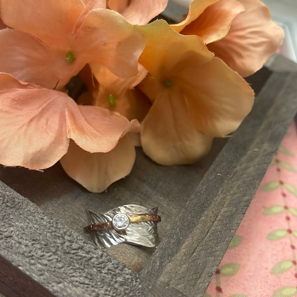 JBloom Spinner Ring with Rhinestone